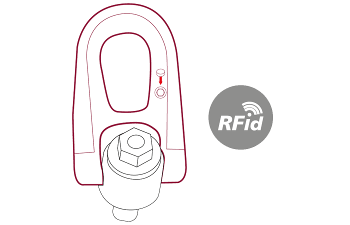 带 RFID 的旋转吊环